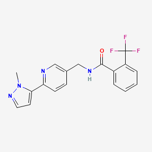 N-((6-(1-methyl-1H-pyrazol-5-yl)pyridin-3-yl)methyl)-2-(trifluoromethyl)benzamide