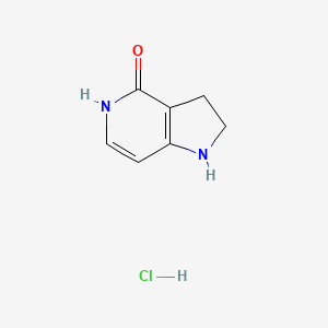 molecular formula C7H9ClN2O B3014790 1H,2H,3H-pyrrolo[3,2-c]pyridin-4-ol hydrochloride CAS No. 2172083-94-0