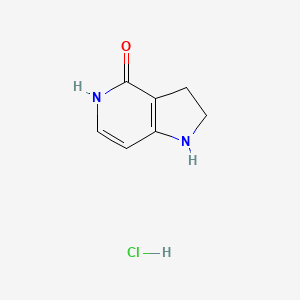 molecular formula C7H9ClN2O B3014790 1H,2H,3H-吡咯并[3,2-c]吡啶-4-醇盐酸盐 CAS No. 2172083-94-0