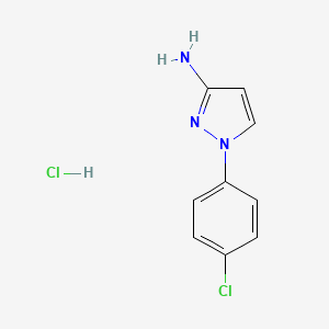 molecular formula C9H9Cl2N3 B3014791 1-(4-chlorophenyl)-1H-pyrazol-3-amine hydrochloride CAS No. 1909306-05-3