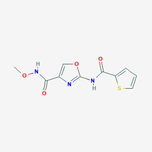molecular formula C10H9N3O4S B3014805 N-methoxy-2-(thiophene-2-carboxamido)oxazole-4-carboxamide CAS No. 1286700-07-9