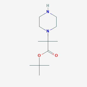 B3014820 Tert-butyl 2-methyl-2-piperazin-1-ylpropanoate CAS No. 2248290-37-9