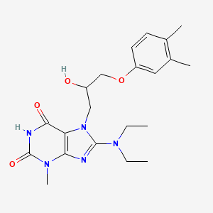 8-(diethylamino)-7-(3-(3,4-dimethylphenoxy)-2-hydroxypropyl)-3-methyl-1H-purine-2,6(3H,7H)-dione