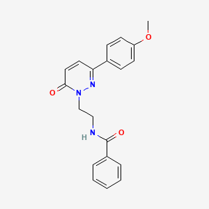 molecular formula C20H19N3O3 B3014828 N-(2-(3-(4-methoxyphenyl)-6-oxopyridazin-1(6H)-yl)ethyl)benzamide CAS No. 921826-01-9