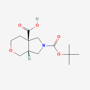 B3014830 (3Ar,7aR)-2-[(2-methylpropan-2-yl)oxycarbonyl]-1,3,3a,4,6,7-hexahydropyrano[3,4-c]pyrrole-7a-carboxylic acid CAS No. 2138198-94-2