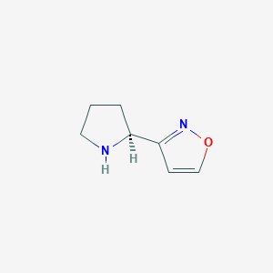 molecular formula C7H10N2O B3014833 3-[(2S)-吡咯烷-2-基]-1,2-恶唑 CAS No. 1892520-49-8