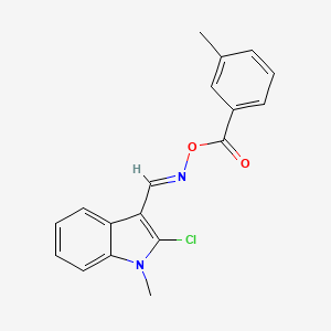 2-chloro-1-methyl-3-({[(3-methylbenzoyl)oxy]imino}methyl)-1H-indole