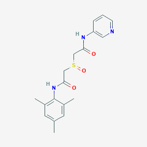 2-(Pyridin-3-ylcarbamoylmethanesulfinyl)-N-(2,4,6-trimethyl-phenyl)-acetamide