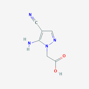 molecular formula C6H6N4O2 B3014845 2-(5-氨基-4-氰基-1H-吡唑-1-基)乙酸 CAS No. 1340123-45-6