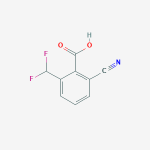 molecular formula C9H5F2NO2 B3014846 2-Cyano-6-(difluoromethyl)benzoic acid CAS No. 2248311-43-3