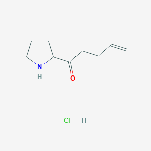 molecular formula C9H16ClNO B3014851 1-(Pyrrolidin-2-yl)pent-4-en-1-one hydrochloride CAS No. 1864063-53-5
