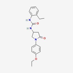 molecular formula C21H25N3O3 B3014852 1-(1-(4-乙氧苯基)-5-氧代吡咯烷-3-基)-3-(2-乙基苯基)脲 CAS No. 894015-79-3