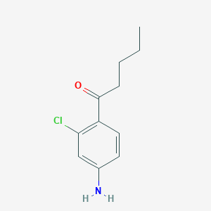 molecular formula C11H14ClNO B3014892 1-(4-氨基-2-氯苯基)戊-1-酮 CAS No. 1339841-76-7