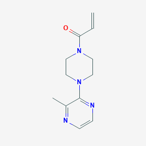 molecular formula C12H16N4O B3014896 1-[4-(3-Methylpyrazin-2-yl)piperazin-1-yl]prop-2-en-1-one CAS No. 2189497-86-5