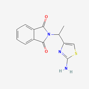 molecular formula C13H11N3O2S B3014901 2-[1-(2-Amino-1,3-thiazol-4-yl)ethyl]isoindole-1,3-dione CAS No. 1240790-65-1
