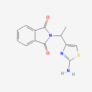 molecular formula C13H11N3O2S B3014901 2-[1-(2-氨基-1,3-噻唑-4-基)乙基]异吲哚-1,3-二酮 CAS No. 1240790-65-1