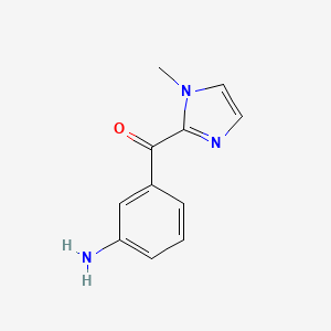 molecular formula C11H11N3O B3014902 (3-aminophenyl)(1-methyl-1H-imidazol-2-yl)methanone CAS No. 953725-55-8