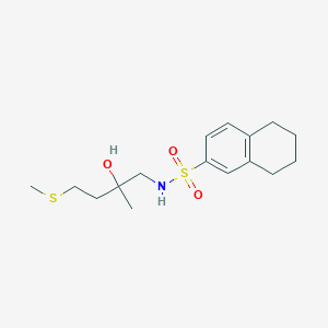 molecular formula C16H25NO3S2 B3014923 N-(2-hydroxy-2-methyl-4-(methylthio)butyl)-5,6,7,8-tetrahydronaphthalene-2-sulfonamide CAS No. 1396747-93-5