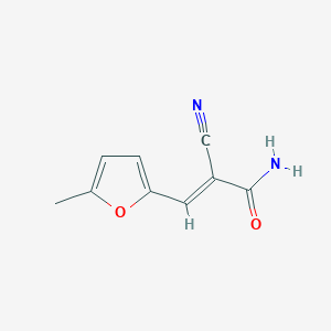 molecular formula C9H8N2O2 B3014932 (E)-2-cyano-3-(5-methylfuran-2-yl)prop-2-enamide CAS No. 328024-21-1