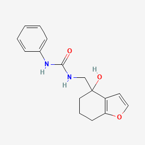 molecular formula C16H18N2O3 B3014959 1-((4-羟基-4,5,6,7-四氢苯并呋喃-4-基)甲基)-3-苯基脲 CAS No. 2320209-93-4