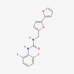 molecular formula C16H12F2N2O3 B3014970 1-([2,2'-Bifuran]-5-ylmethyl)-3-(2,6-difluorophenyl)urea CAS No. 2034491-83-1