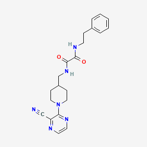 N1-((1-(3-cyanopyrazin-2-yl)piperidin-4-yl)methyl)-N2-phenethyloxalamide