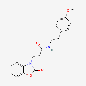 molecular formula C19H20N2O4 B3014979 N-(4-methoxyphenethyl)-3-(2-oxobenzo[d]oxazol-3(2H)-yl)propanamide CAS No. 851988-98-2