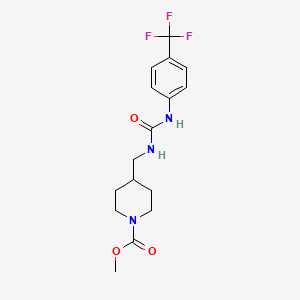 molecular formula C16H20F3N3O3 B3014986 Methyl 4-((3-(4-(trifluoromethyl)phenyl)ureido)methyl)piperidine-1-carboxylate CAS No. 1235058-48-6