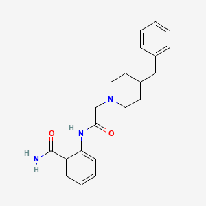 molecular formula C21H25N3O2 B3014988 2-[2-(4-Benzylpiperidin-1-yl)acetamido]benzamide CAS No. 866010-69-7