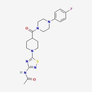 N~1~-[5-(4-{[4-(4-fluorophenyl)piperazino]carbonyl}piperidino)-1,2,4-thiadiazol-3-yl]acetamide