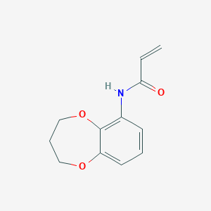 molecular formula C12H13NO3 B3014995 N-(3,4-Dihydro-2H-1,5-benzodioxepin-6-yl)prop-2-enamide CAS No. 2361642-53-5