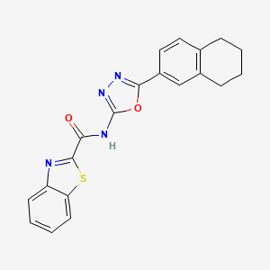 molecular formula C20H16N4O2S B3015006 N-[5-(5,6,7,8-四氢萘-2-基)-1,3,4-恶二唑-2-基]-1,3-苯并噻唑-2-甲酰胺 CAS No. 851095-80-2