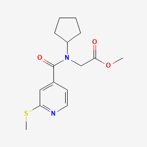 molecular formula C15H20N2O3S B3015012 methyl 2-{N-cyclopentyl-1-[2-(methylsulfanyl)pyridin-4-yl]formamido}acetate CAS No. 2094835-12-6