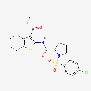 Methyl 2-(1-((4-chlorophenyl)sulfonyl)pyrrolidine-2-carboxamido)-4,5,6,7-tetrahydrobenzo[b]thiophene-3-carboxylate