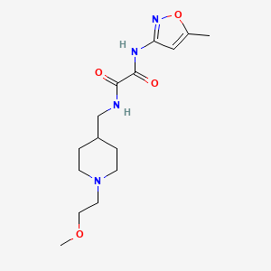 molecular formula C15H24N4O4 B3015018 N1-((1-(2-methoxyethyl)piperidin-4-yl)methyl)-N2-(5-methylisoxazol-3-yl)oxalamide CAS No. 953225-37-1