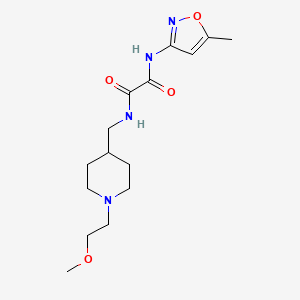 molecular formula C15H24N4O4 B3015018 N1-((1-(2-甲氧基乙基)哌啶-4-基)甲基)-N2-(5-甲基异恶唑-3-基)草酰胺 CAS No. 953225-37-1