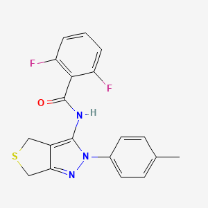 molecular formula C19H15F2N3OS B3015020 2,6-difluoro-N-(2-(p-tolyl)-4,6-dihydro-2H-thieno[3,4-c]pyrazol-3-yl)benzamide CAS No. 396721-40-7
