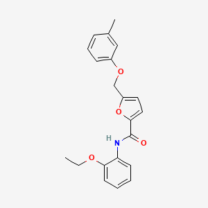 molecular formula C21H21NO4 B3015026 N-(2-ethoxyphenyl)-5-[(3-methylphenoxy)methyl]furan-2-carboxamide CAS No. 878716-09-7