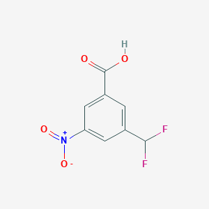 molecular formula C8H5F2NO4 B3015027 3-(Difluoromethyl)-5-nitrobenzoic acid CAS No. 2248328-45-0