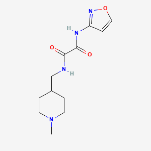 molecular formula C12H18N4O3 B3015031 N1-(isoxazol-3-yl)-N2-((1-methylpiperidin-4-yl)methyl)oxalamide CAS No. 953175-55-8