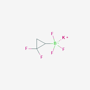 molecular formula C3H3BF5K B3015041 钾；(2,2-二氟环丙基)-三氟硼烷化物 CAS No. 2416056-30-7