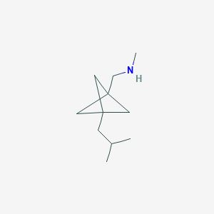 molecular formula C11H21N B3015046 N-Methyl-1-[3-(2-methylpropyl)-1-bicyclo[1.1.1]pentanyl]methanamine CAS No. 2287345-76-8