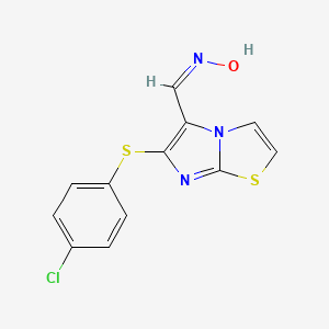 6-[(4-Chlorophenyl)sulfanyl]imidazo[2,1-b][1,3]thiazole-5-carbaldehyde oxime