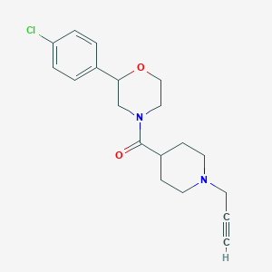 2-(4-Chlorophenyl)-4-[1-(prop-2-yn-1-yl)piperidine-4-carbonyl]morpholine