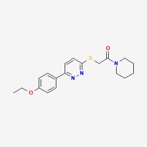 molecular formula C19H23N3O2S B3015050 2-[6-(4-乙氧基苯基)吡啶并-3-基]硫代-1-哌啶-1-基乙酮 CAS No. 894000-85-2