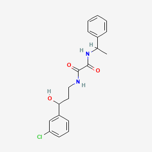 molecular formula C19H21ClN2O3 B3015053 N1-(3-(3-chlorophenyl)-3-hydroxypropyl)-N2-(1-phenylethyl)oxalamide CAS No. 2034405-82-6