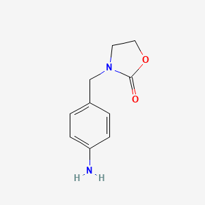 molecular formula C10H12N2O2 B3015054 3-[(4-Aminophenyl)methyl]-1,3-oxazolidin-2-one CAS No. 99068-33-4