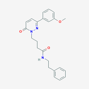 molecular formula C23H25N3O3 B3015058 4-(3-(3-甲氧基苯基)-6-氧代吡啶嗪-1(6H)-基)-N-苯乙基丁酰胺 CAS No. 953186-08-8