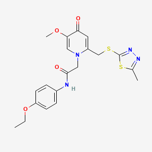 N-(4-ethoxyphenyl)-2-(5-methoxy-2-(((5-methyl-1,3,4-thiadiazol-2-yl)thio)methyl)-4-oxopyridin-1(4H)-yl)acetamide