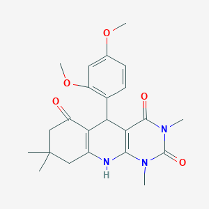 5-(2,4-dimethoxyphenyl)-1,3,8,8-tetramethyl-5,8,9,10-tetrahydropyrimido[4,5-b]quinoline-2,4,6(1H,3H,7H)-trione